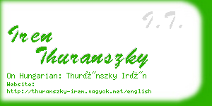 iren thuranszky business card